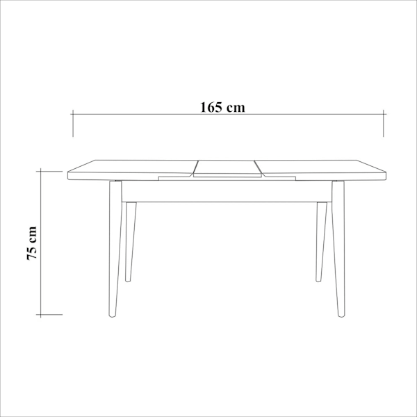 Utdragbart matbord Vina - Vit