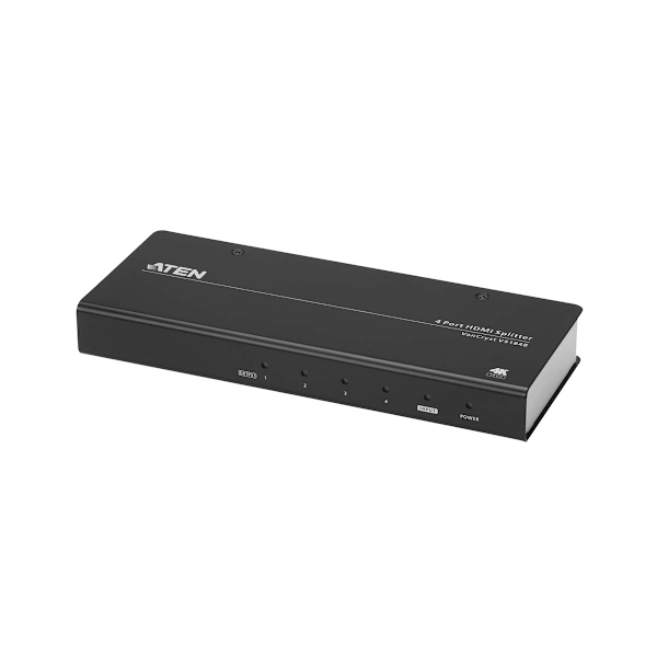 4-Väylä True 4K HDMI Jaotin Musta