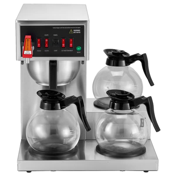 Kommerciel kaffemaskine, 12 kopper, 3 glaskander, 3 varmeplader