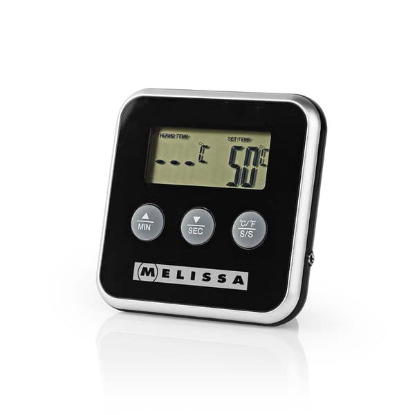 Digitalt kødtermometer med alarmtimer og LCD-display