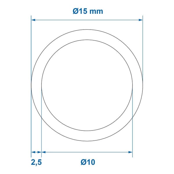 Drikkevandsslange blå 5,00M / 10x15mm