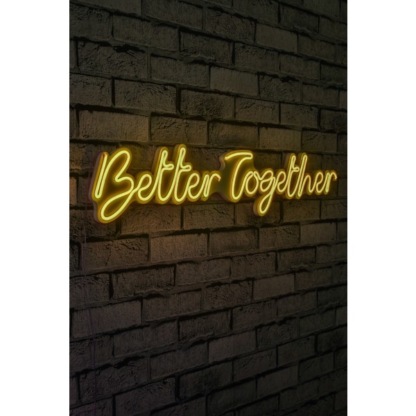 Dekorativ Plast Led Belysning Better Together - Gul