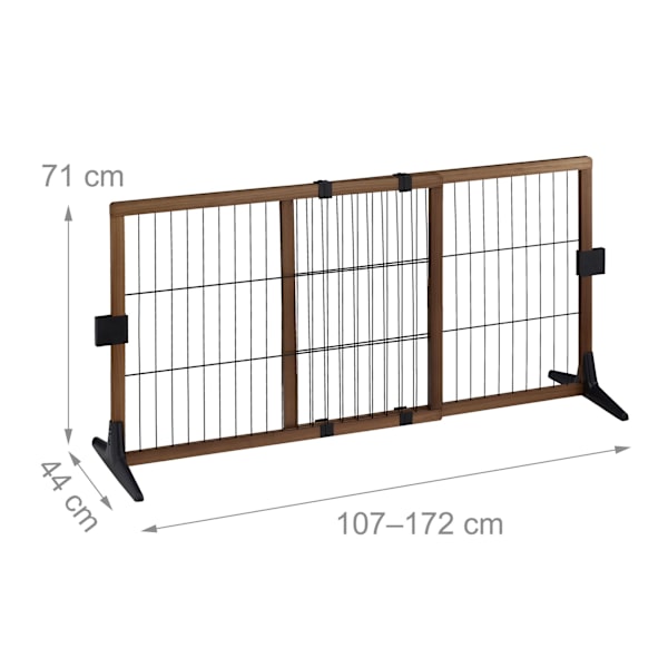 Infällbar säkerhetsgrind 71 cm hög