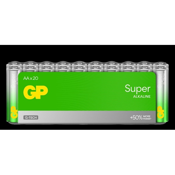 20 kpl AA-paristoa, GP Super Alkaline 15A/LR6