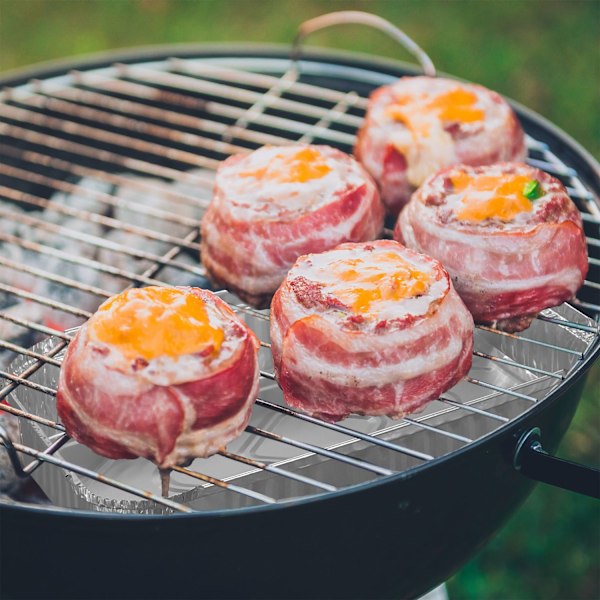 Aluminium grillbakke, sæt med 25 stk