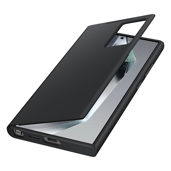 Alkuperäinen Smart View -lompakkokotelo läpällä Samsung Galaxy S24 Ultralle, musta