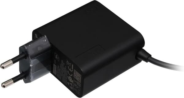 Lenovo AC-adapter, USB-C, 65W, 2P, EU - Sort