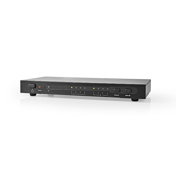 HDMI ™ matris omkopplare | 4x 2 Portar port(s) | 4x HDMI™ Ingång | 2x HDMI™ utgång | 4K@30Hz | 3.4 Gbps | Fjärrstyrd | Metall | Antracit