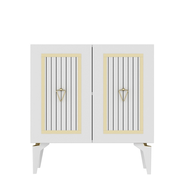 Konsol Capri - Vit, Guld
