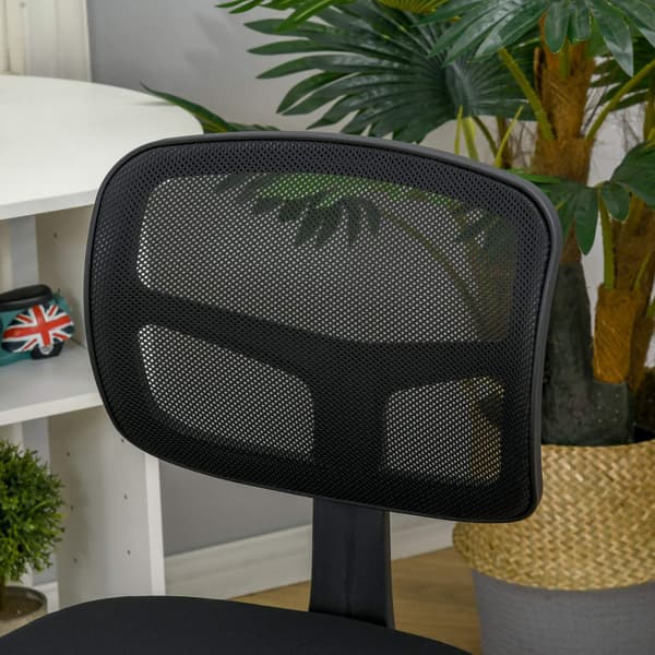 Ergonomisk kontorstol, justerbar højde, sort mesh