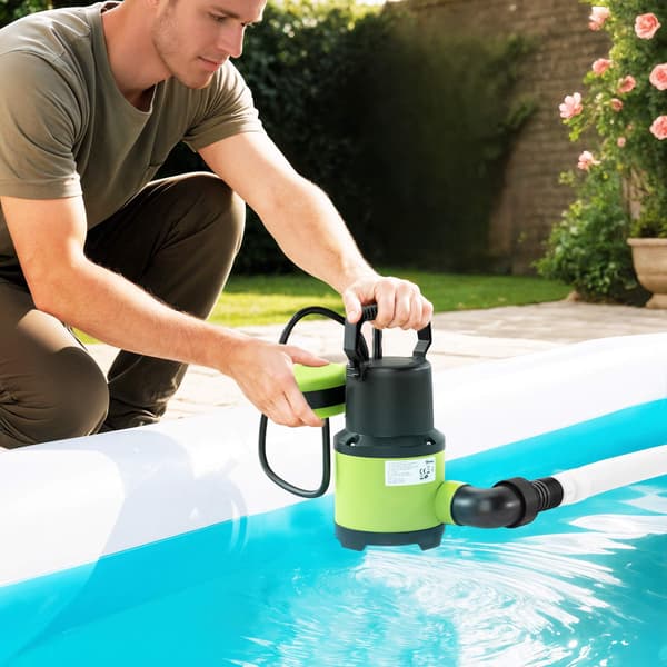 Dränkbar vattenpump med flottörbrytare, 400W, 9000L/h