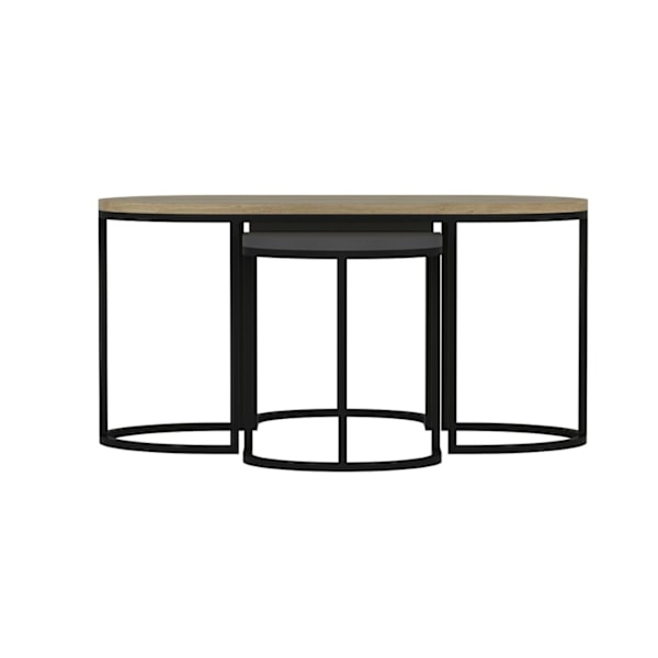 Redebord (3 stykker) Dena - antracit, eg