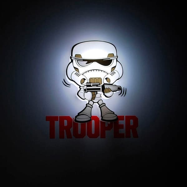 Star Wars Storm Trooper 3D Mini Lampe, LED Natlys