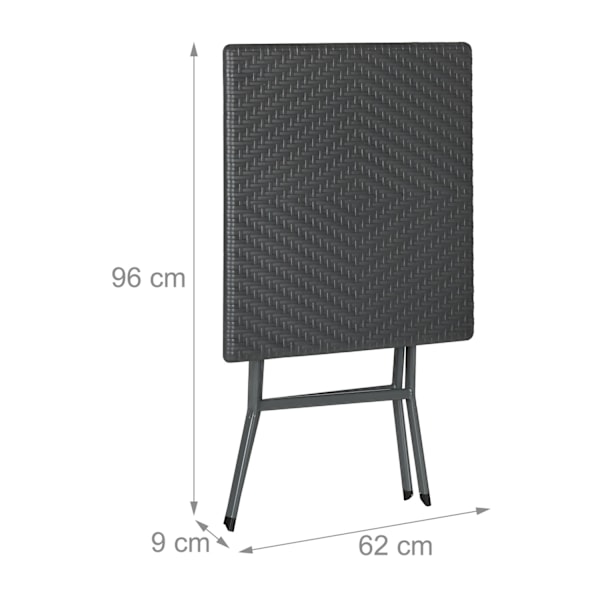 Havebord i gråt rattan look