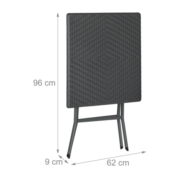Trädgårdsbord i grå rottinglook
