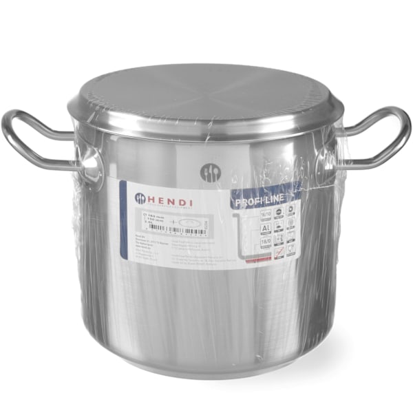 Profi Line hög gryta med lock, Smörgåsbotten, 37 l, dia. 360 x 360 h - Hendi 832707