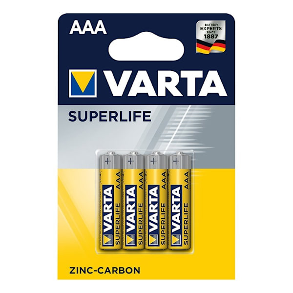 Varta Superlife batterier AAA 4 stycken i blister