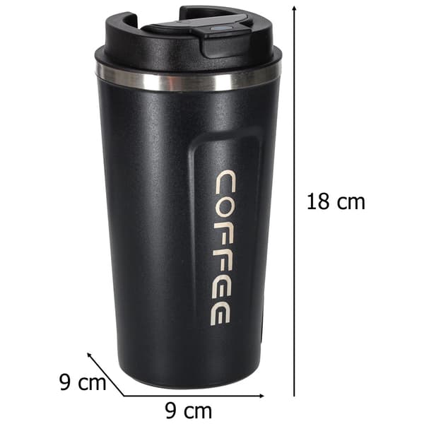 Matkamuki LED-lämpötilanäytöllä, 500ml musta