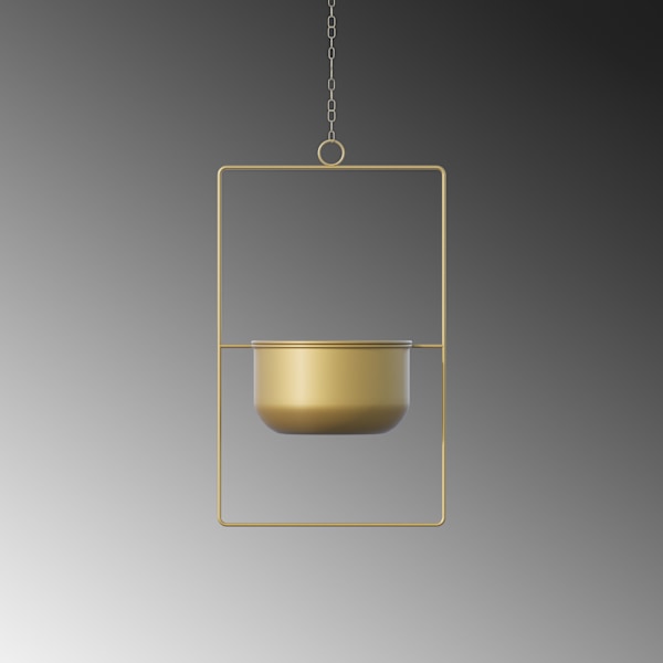 Dekorativ gryde brystning - guld