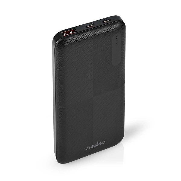 Virtapankki | 10000 mAh | 1.5 / 2.0 / 3.0 A | Lähtöliitäntöjen määrä: 2 | Lähtöliitäntä: 1x USB-A / 1x USB-C™ | Sisääntulon liitäntä: 1x Micro USB / 1