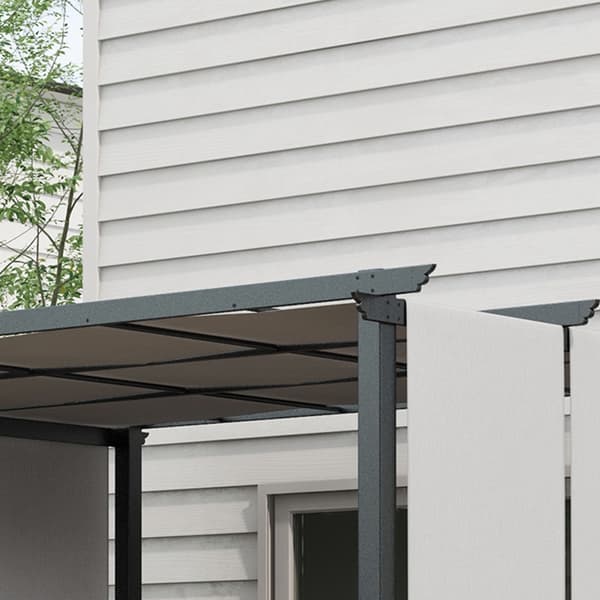 Utdragbar pergola 3x3,5m, stålram, UV-skydd