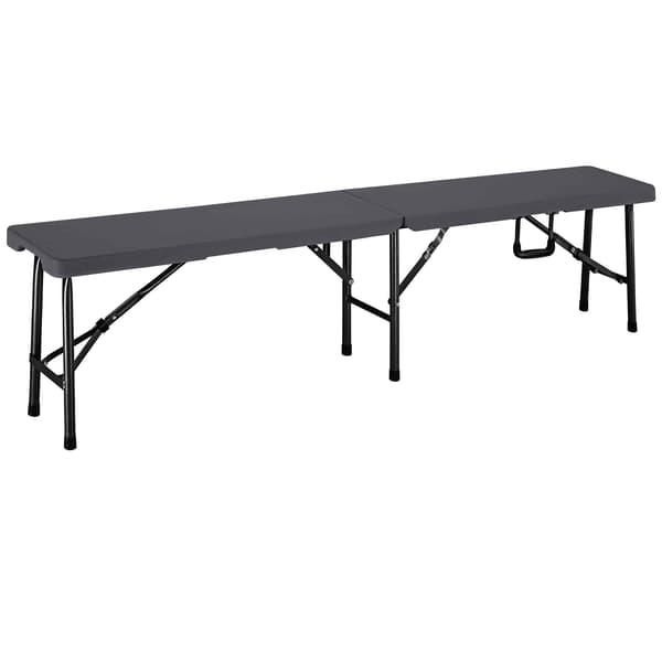 Ölbänkset om 2 antracit plast 180cm