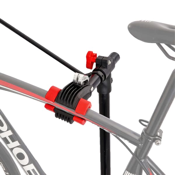 Højdejusterbart cykelreparationsstativ, sort, 30 kg kapacitet