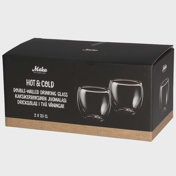 Dubbelväggiga glas, 20 cl, set om 2