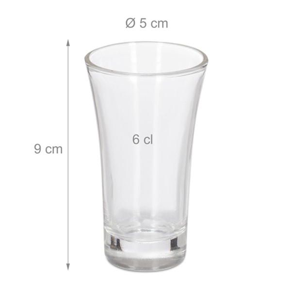 Shot lasit 6 kpl sarjassa