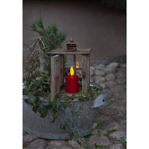 LED BLOCK LJUS PAULA / 11,5 cm / BATTERI / Sensor / inomhus/utomhus användning / röd