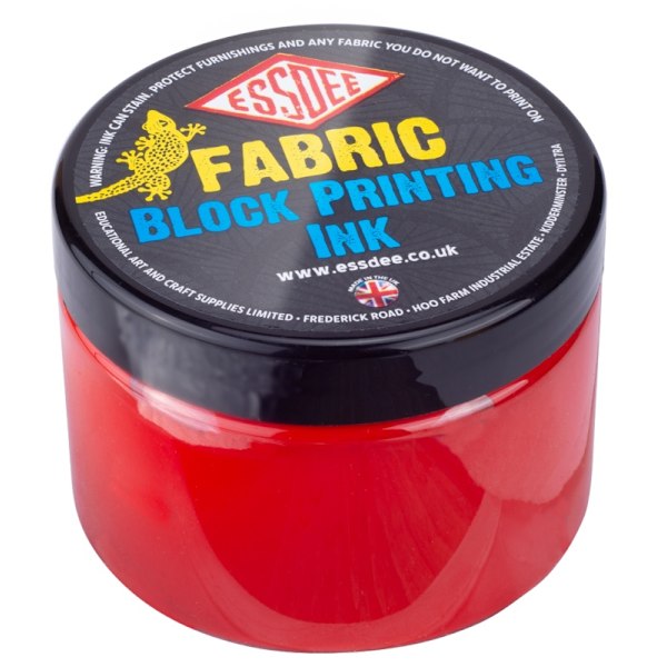 Essdee Fabric Block painomuste 150 ml. - Punainen