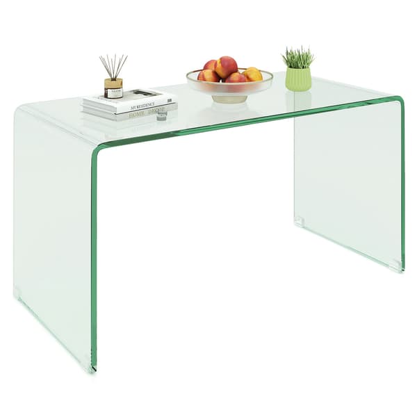 U-format soffbord i härdat glas – 81,5 x 42 x 40 cm