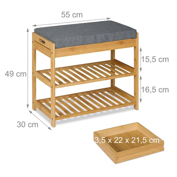 Skobänk med sits och låda