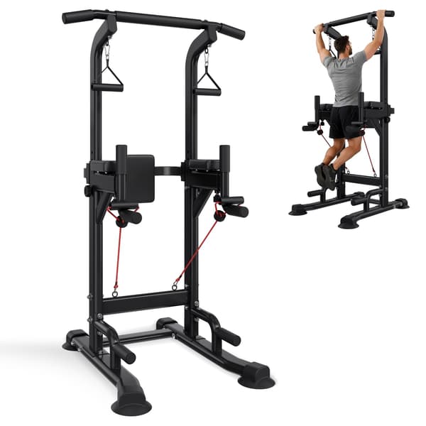 Power Tower Pull Up Bar och Dipstation, 150 kg, Justerbar