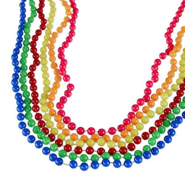 Färgglatt halsband med 12 neonpärlor