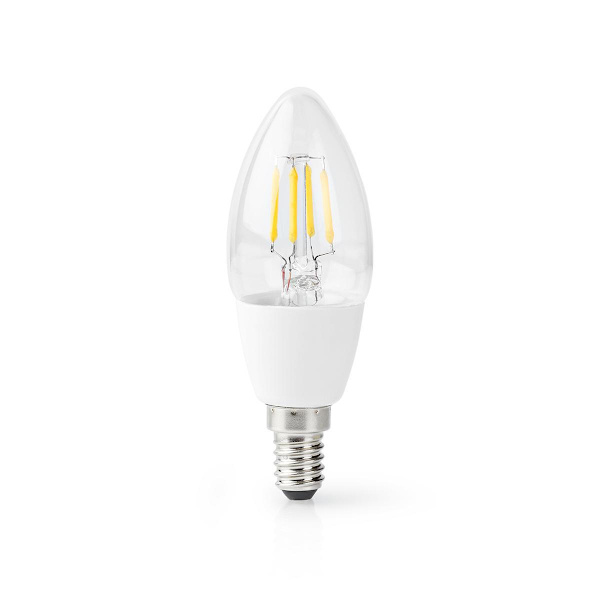 SmartLife LED Glødepære | Wi-Fi | E14 | 400 lm | 5 W | Varm Hvid | 2700 K | Glas | Android™ / IOS | Stearinlys | 1 stk.