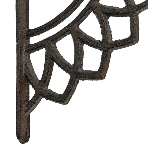 Hyllfästen, Mandala Design, Gjutjärn, Set om 2