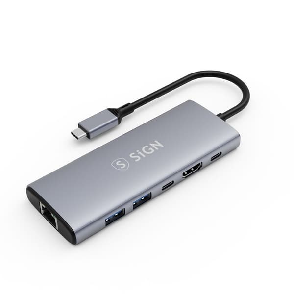 SiGN HUB USB-C - USB-A / USB-C / HDMI / RJ45