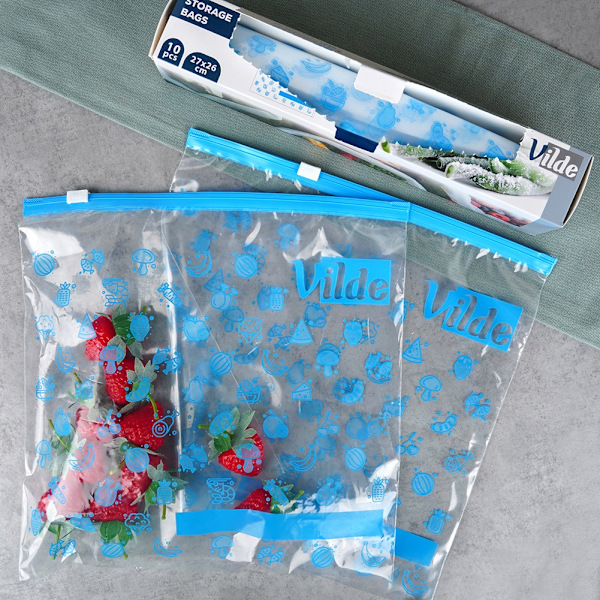 Ziplock madposer 27x26 cm 10 stk.