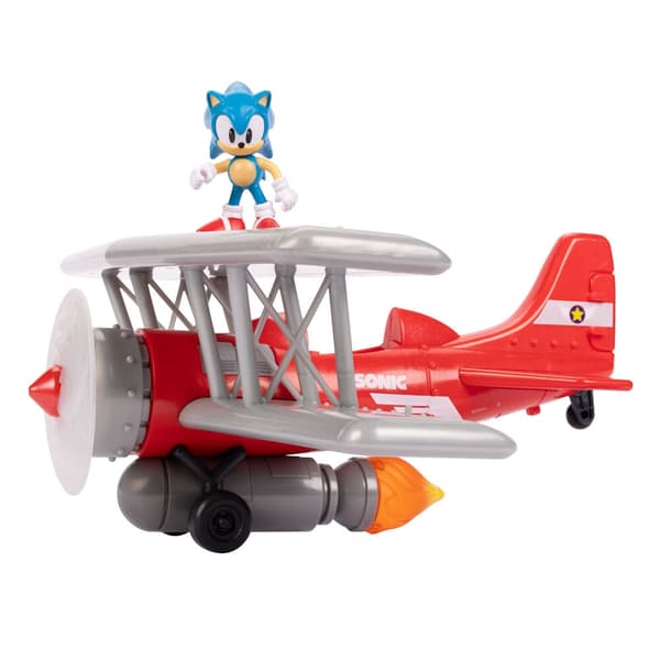 Sonic Tornado biplan legetøj med spin funktion og nem montering