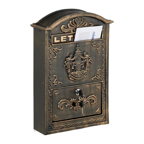Vintage brevkasse med lås – nostalgisk postkasse