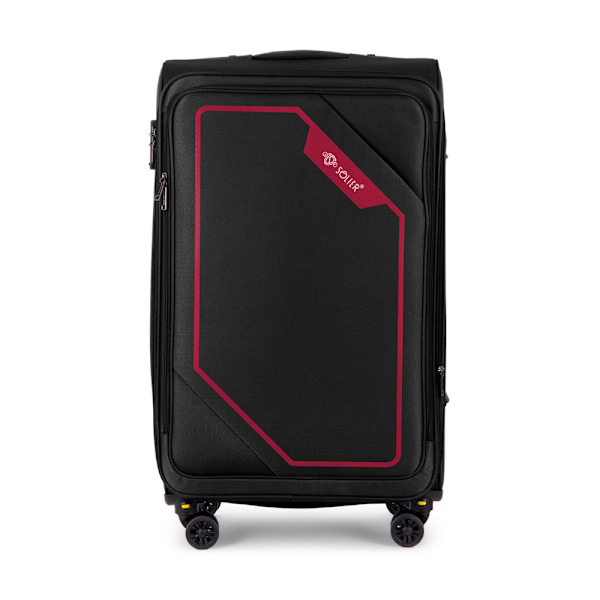 Medium blød kuffert M 23' SOLIER SOFTFLEX 2240 sort-rød