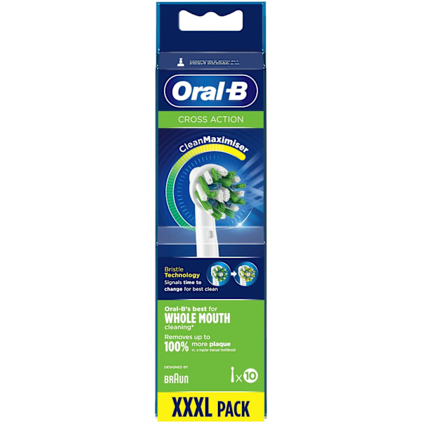 Oral-B CrossAction - erstatningsbørste, 10 stk