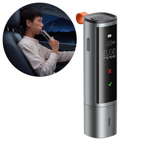 Elektronisk digital alkometer Pro Series trådløs 470mAh - grå