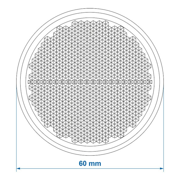 Heijastin keltainen 60mm itseliimautuva 2 kpl läpipainopakkauksessa