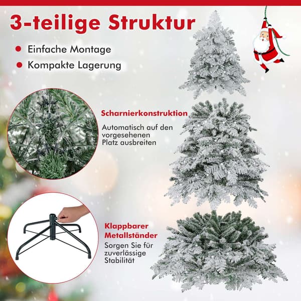 180 cm tekokuusi LED-valoilla