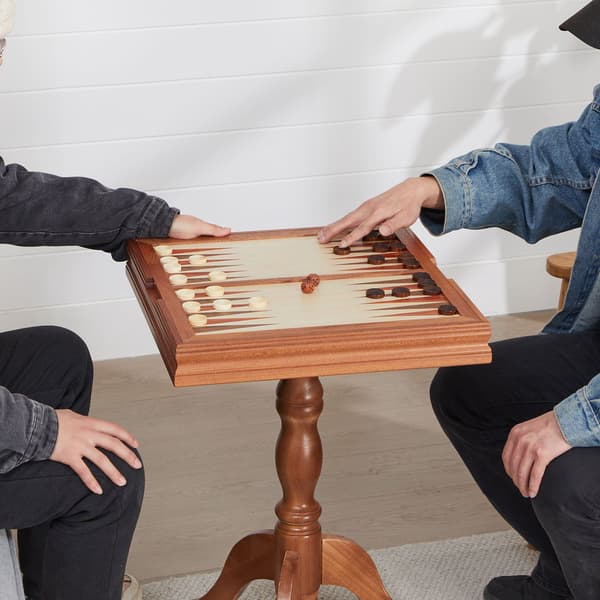 3-i-1 schack- och backgammonbord, 40 cm trä