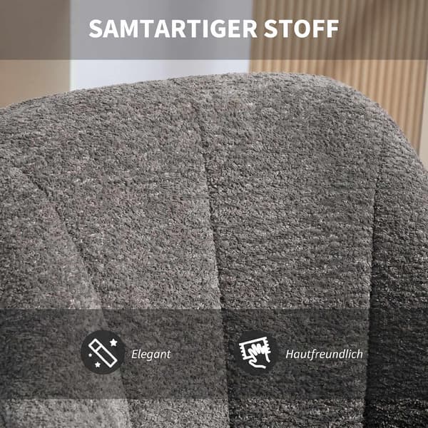 Ergonomisk grå kontorsstol med vrid- och gungfunktion