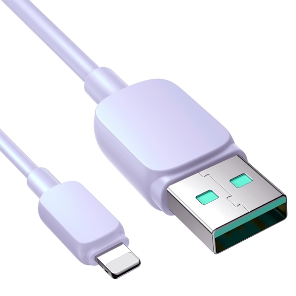 Kabel för iPhone USB-A - Lightning 2.4A 1.2m lila