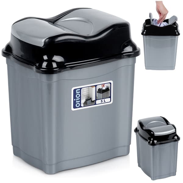 Plastsoptunna grå 5 l